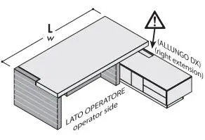 Стол руководителя правый (с тумбой и открытой фронтальной панелью) 159958. Фото 1