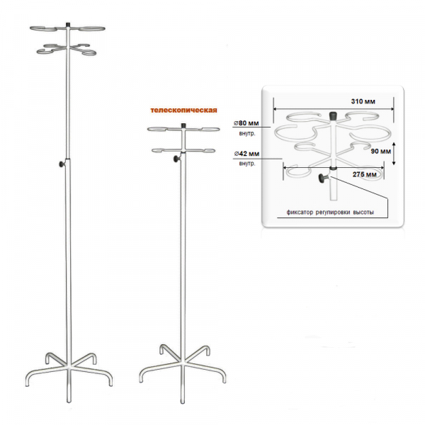 Стойка для капельницы М192-05. Фото 3