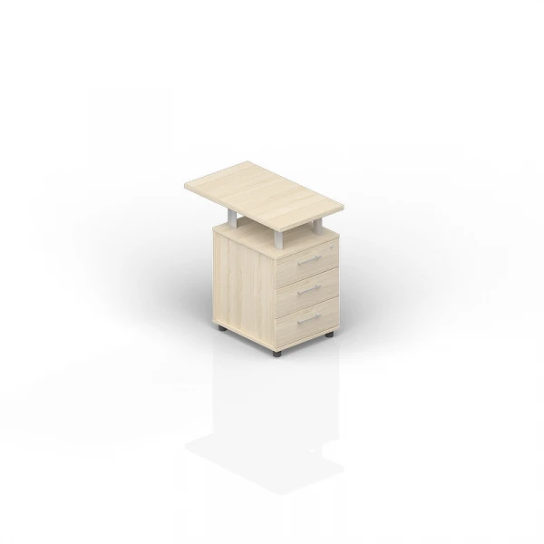 Тумба приставная (3 ящика, ручки алюминий) ODP34680. Фото 1