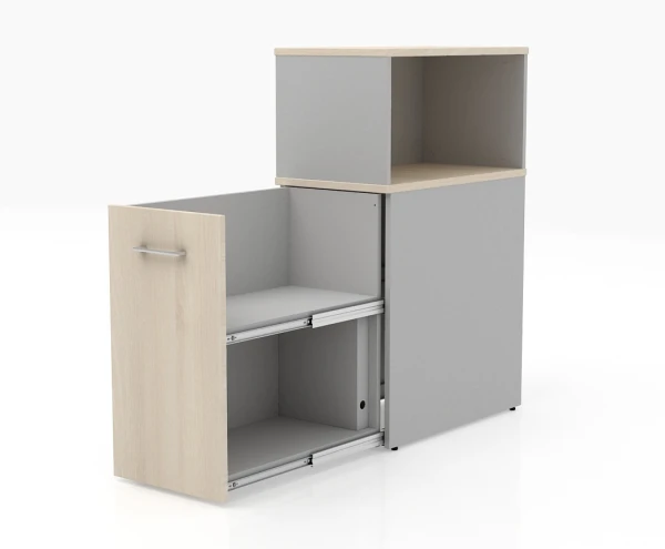 Тумба приставная (оргтауэр) с топом 22 и надставкой для папок ТН572Т+ТН573К-22+ТН182. Фото 1