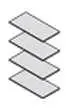 UNI Комплект полок (4) HM38309.B. Фото 1